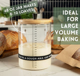 Sourdough Starter Kit with 68oz Glass Jar & Spatula