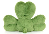 Green shamrock plush toy.