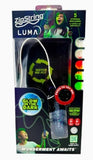ZipString LUMA product packaging with glowing strings and a window in the box to see the product itself.
