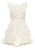 A plush toy Scottie dog with a fluffy fur.