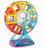 Colorful magnetic building toy set in the shape of a ferris wheel