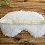 White fluffy eye mask
